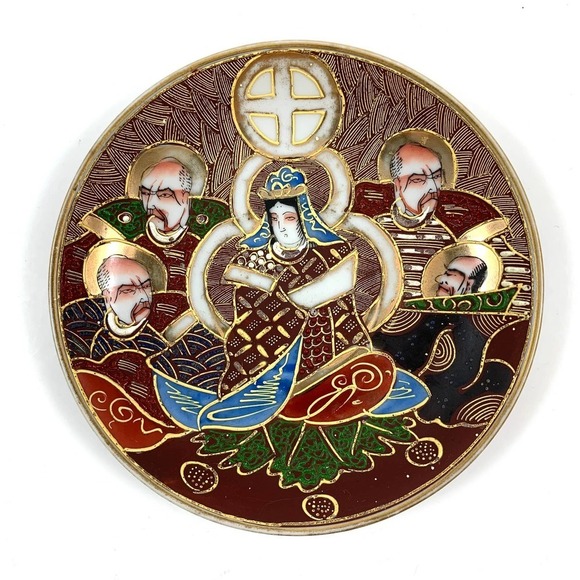 Antique 1940's Japanese hand painted small plate / tray - Picture 10 of 10